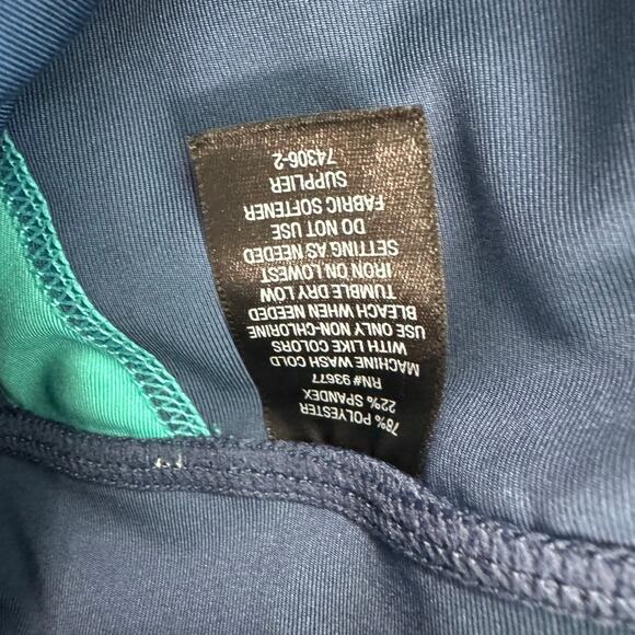 Xersion Move 7/8 Ankle Leggings High Rise Size Large Blue Activewear - Picture 7 of 7